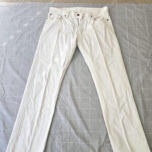 Men Levi's 514 Straight Fit Jeans White W34 L 34 100% Cotton